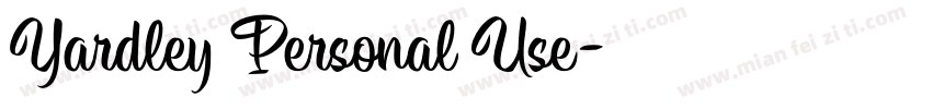 Yardley Personal Use字体转换